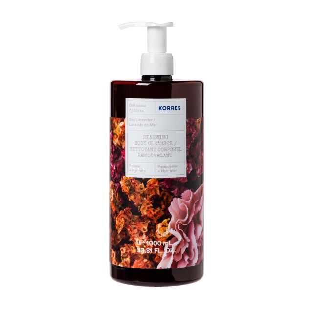 Korres Renewing Body Cleanser Aναζωογονητικό Αφρόλουτρο με Άρωμα Θαλάσσια Λεβάντα 1000ml