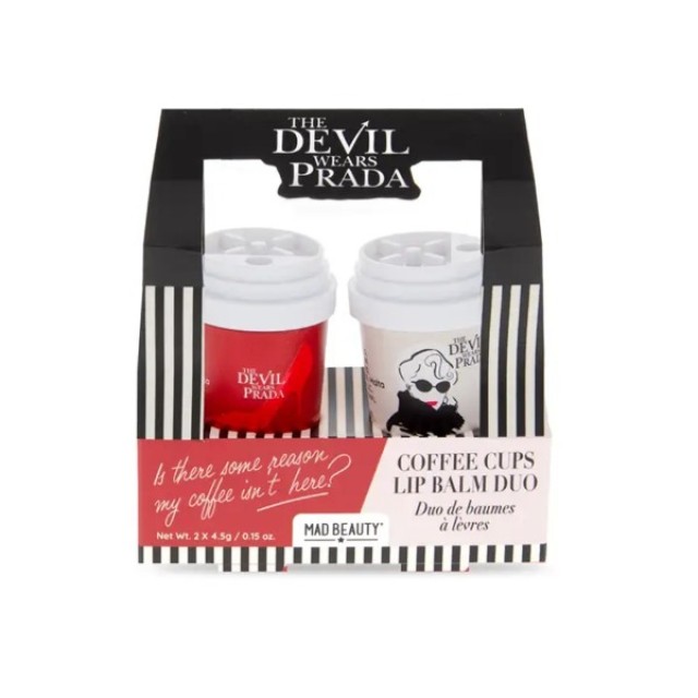 Mad Beauty Devil Wears Prada Lip Balm duo Χειλιών σε σχήμα Κούπας Καφέ … Mad Beauty Devil Wears Prada Lip Balm duo Χειλιών σε σχήμα Κούπας Καφέ …