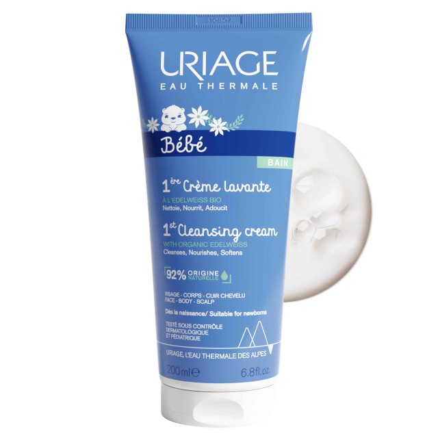 Uriage Creme Lavante 1st Cleansing Cream Κρέμα Καθαρισμού για Πρόσωπο - Σώμα & Μαλλιά, 200ml
