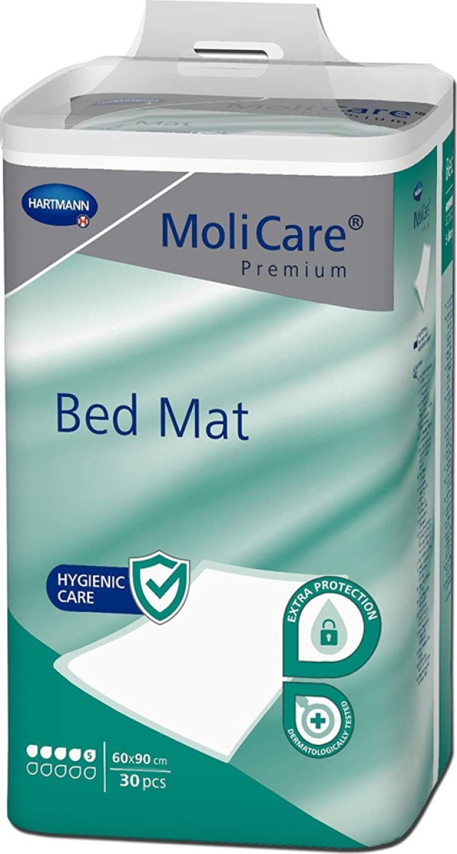 Hartmann MoliCare Premium Bed Mat Hygienic Care Απορροφητικά Υποσέντονα μίας Χρήσης 5 Σταγόνες 60x90cm 30 Τεμάχια