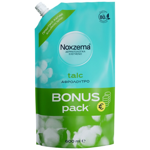 Noxzema Talc Αφρόλουτρο με Εκχύλισμα Βαμβακιού Refill 600ml