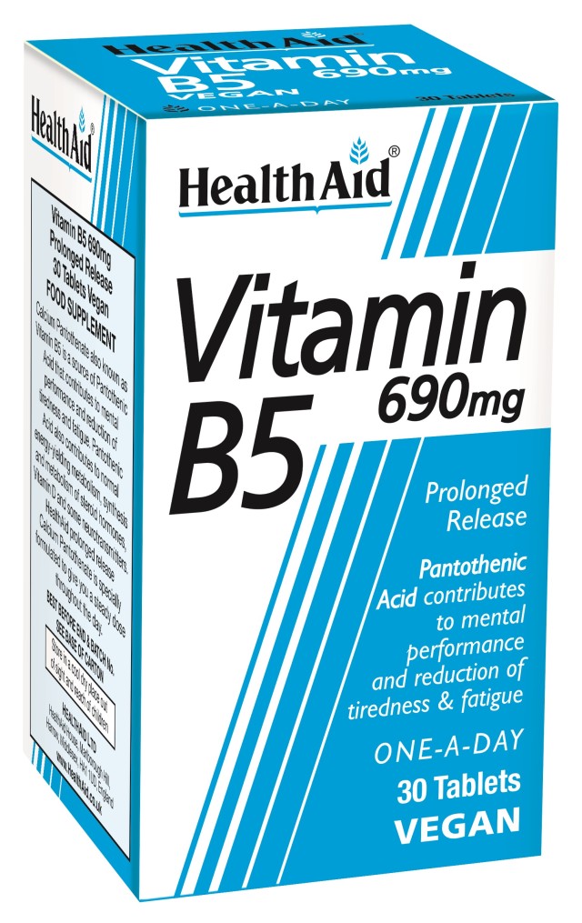 Health Aid Vitamin B5 690mg Συμπλήρωμα Διατροφής για το Νευρικό Σύστημα 30 Ταμπλέτες