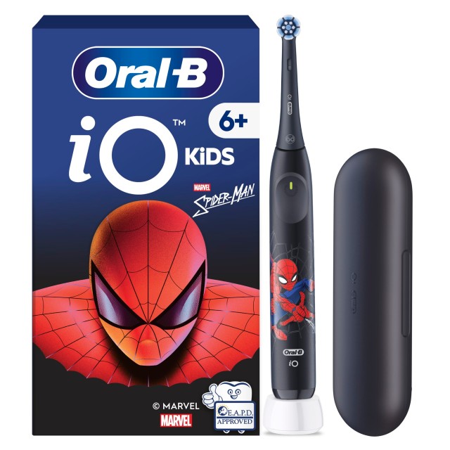 Oral B iO Kids Marvel Spiderman Ηλεκτρική Οδοντόβουρτσα για Παιδιά 6+ Ετών & 1 Κεφαλή Οδοντόβουρτσας & 1 Θήκη Ταξιδίου Oral B iO Kids Marvel Spiderman Ηλεκτρική Οδοντόβουρτσα για Παιδιά 6+ …