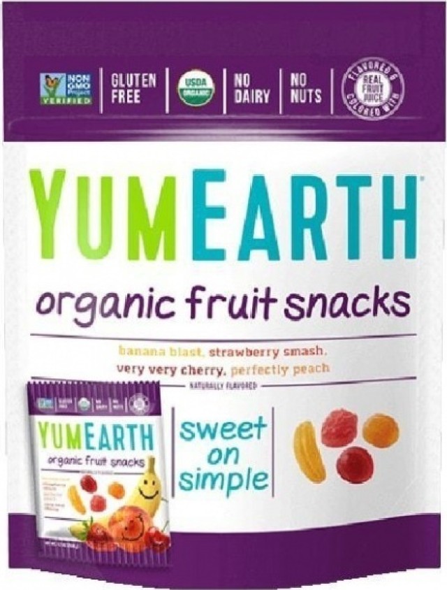 YumEarth Organic Fruit Snacks Βιολογικά Σνακ Φρούτων σε Διάφορες Γεύσεις 50gr