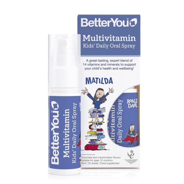 BetterYou Multivitamin Kids Daily Oral Spray Matilda Παιδικό Συμπλήρωμα για Ευεξία 25ml [32 Δόσεις]
