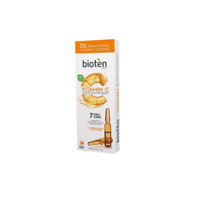 Bioten Vitamin C Αµπούλες Προσώπου για Λάµψη & Αντιγήρανση 7x1.3ml