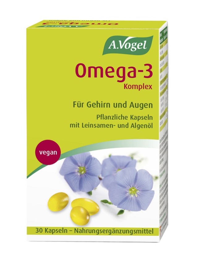 A.Vogel Ω-3 Λιπαρά Οξέα Omega-3 Complex Φυτικό Συμπλήρωμα 30 Κάψουλες