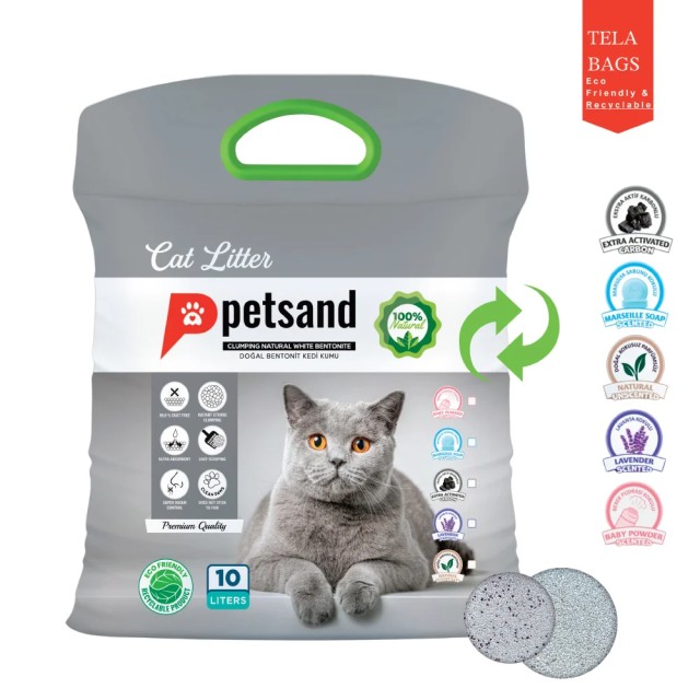 Petsand Natural Άμμος για Γάτες Tela Bag Άοσμη 10lt