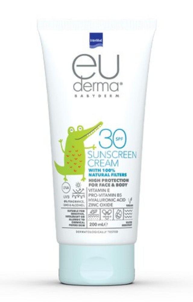 Intermed Euderma Babyderm SPF30 Natural Filters Αντηλιακή Κρέμα για Πρ &hellip;