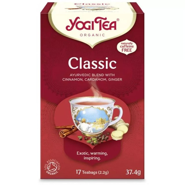 Yogi Tea Classic Τσάι με Κανέλλα Κάρδαμο & Τζίντζερ 17 Φακελάκια 37,4gr