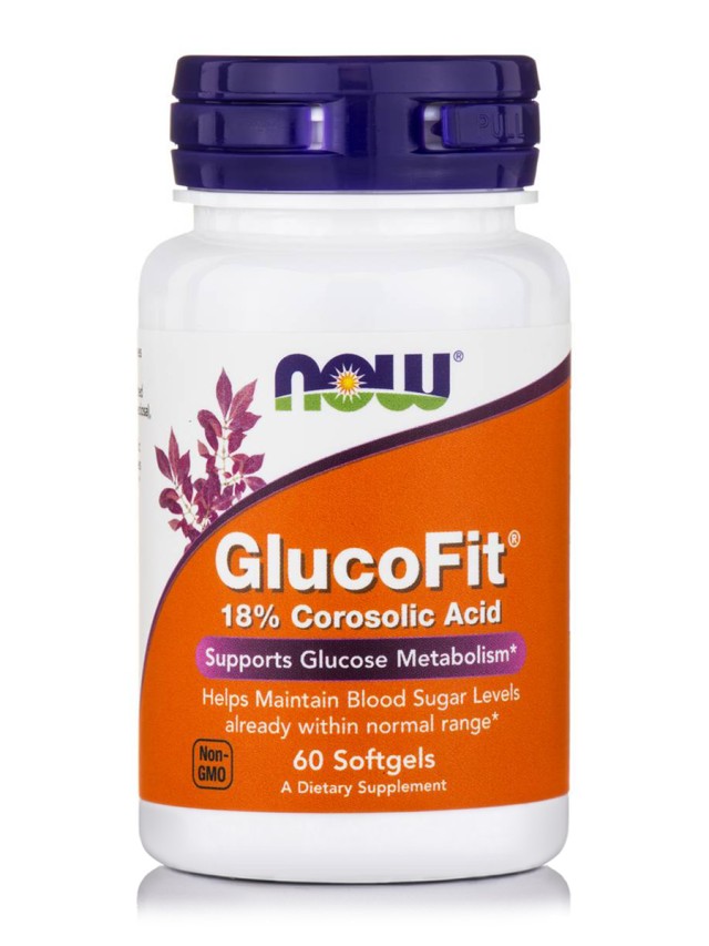 Now Foods Glucofit 18% Corosolic Acid Συμπλήρωμα Διατροφής Για Το Σάκχαρο 60 Κάψουλες