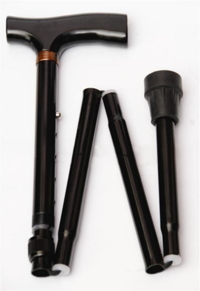 Medico Σπαστό Μεταλλικό Μπαστούνι Μαύρο 1 Τεμάχιο