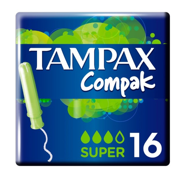 Tampax Compak Ταμπόν Super 16 Τεμάχια