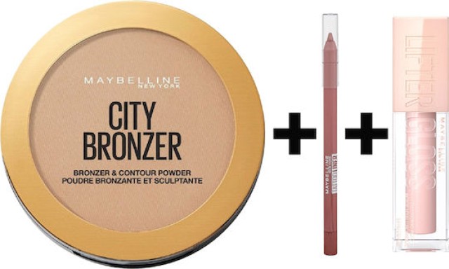 Maybelline PROMO City Bronzer & Contour Powder 200 Medium Cool 8gr & L …