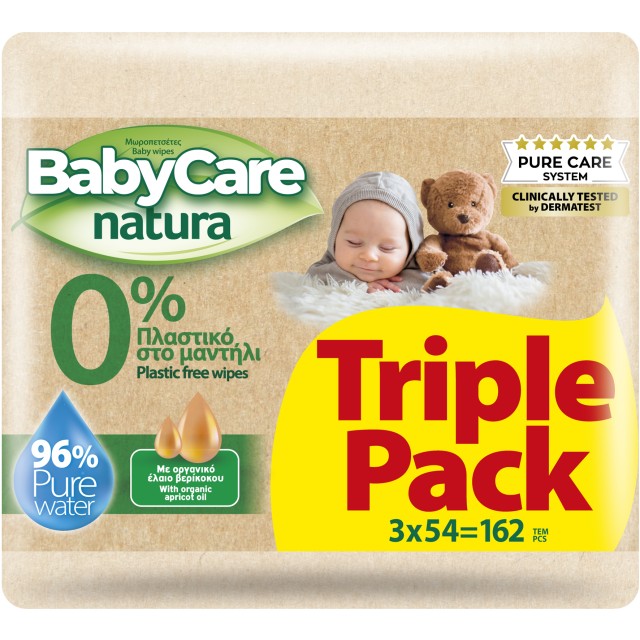 Μωρομάντηλα BabyCare PROMO Natura με Αγνό Νερό & Έλαιο Οργανικού Βερίκ …