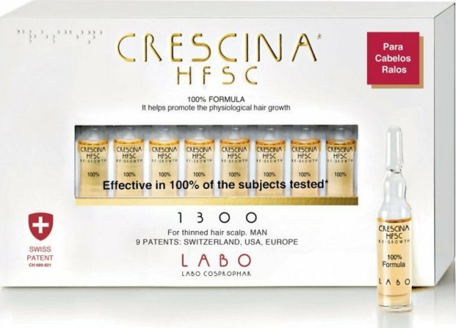 Labo Crescina HFSC Transdermic 100% 1300 Man Θεραπεία για Έντονη Ανδρι &hellip;