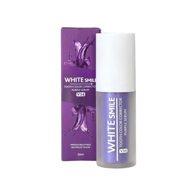 WhiteSmile V34 Μωβ Διορθωτικός Ορός Λεύκανσης Δοντιών 30ml WhiteSmile V34 Μωβ Διορθωτικός Ορός Λεύκανσης Δοντιών 30ml