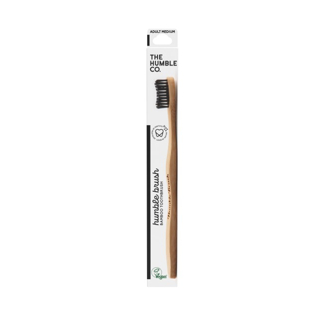 The Humble Co. Bamboo Toothbrush Adult Black Medium Οδοντόβουρτσα Ενηλ …