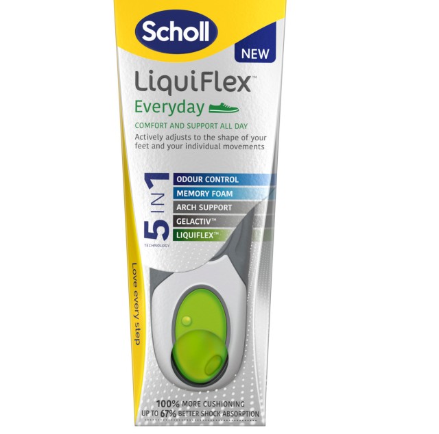 Scholl LiquidFlex Everyday Ανατομικοί Πάτοι No.36-41 με Τεχνολογία 5 σ …