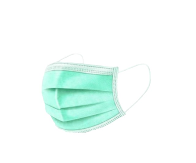 Donex Μάσκες Προσώπου Ανοιχτό Πράσινο 3ply Disposable Medical Mask Χειρουργικές Μάσκες 50 Τεμάχια [5 Σακουλάκια x 10 Τεμάχια]