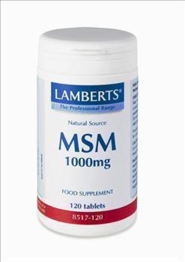 Lamberts MSM 1000mg, Συμπλήρωμα Διατροφής με Οργανικό Θείο για τη Διατ … Lamberts MSM 1000mg, Συμπλήρωμα Διατροφής με Οργανικό Θείο για τη Διατ …