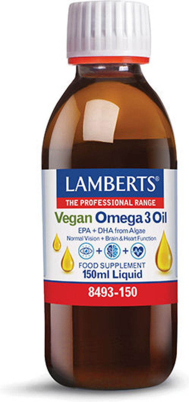 Lamberts Vegan Omega 3 Oil Ωμέγα 3 Λιπαρά Οξέα 150ml