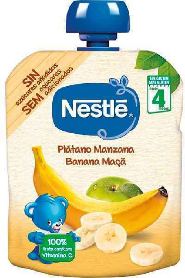 Nestle Φρουτοπουρές Μπανάνα και Μήλο από τον 4 Μήνα 90gr
