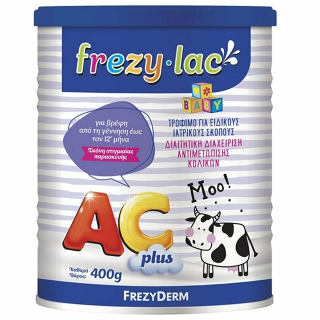 Frezyderm Frezylac AC Plus Διαιτητικό Τρόφιμο Κατά των Κολικών για Βρέφη έως τον 12ο Μήνα 400gr