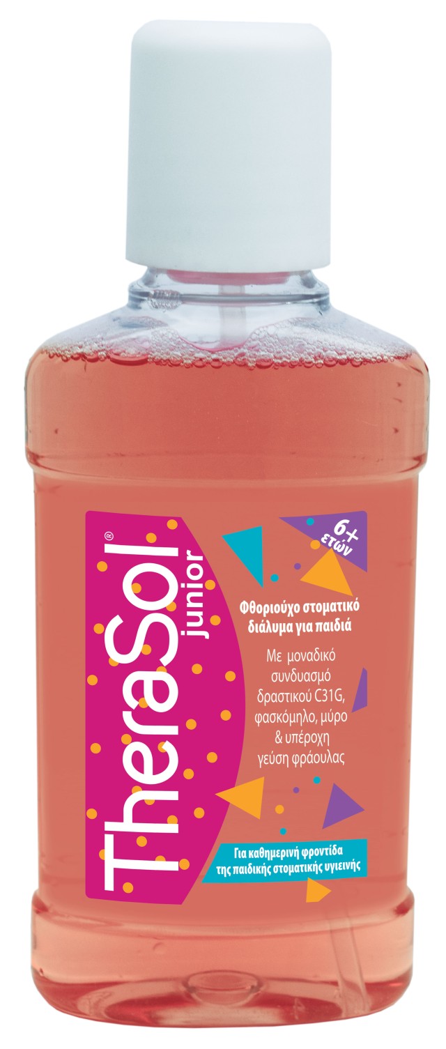 Therasol Junior Φθοριούχο Στοματικό Διάλυμα για Παιδιά 6+ Ετών με Γεύσ …