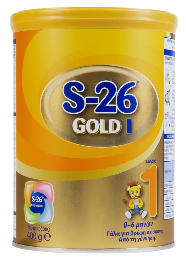 Wyeth S-26 Gold I Γάλα σε Σκόνη 0-6m 1ης Βρεφικής Ηλικίας 400gr