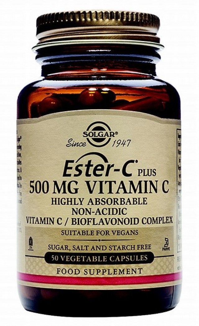 Solgar Ester C 500mg Συμπλήρωμα Διατροφής για το Ανοσοποιητικό 50 Φυτι …