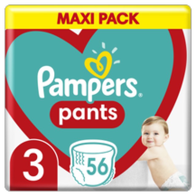 Pampers SET Pants Μέγεθος 3 [6-11kg] Maxi 112 Πάνες - Βρακάκι [2x56] 1 …