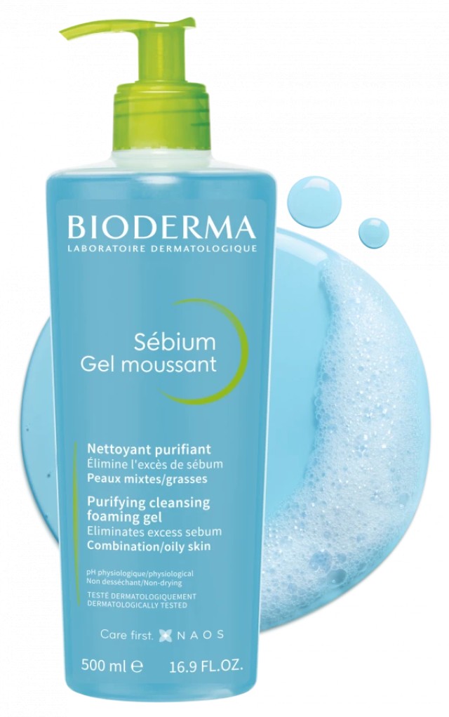 Bioderma Sebium Gel Moussant Εξυγιαντικό Gel Καθαρισμού για Λιπαρό Δέρ &hellip;