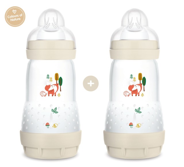 Mam PROMO Easy Active Baby Bottle Σετ Πλαστικά Μπιμπερό για 2m+ Εκρού …