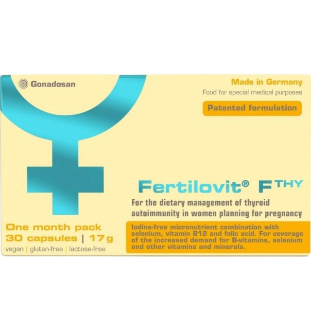 Fertilovit F THY για την Υποστήριξη της Λειτουργίας του Θυροειδή 30 Κά … Fertilovit F THY για την Υποστήριξη της Λειτουργίας του Θυροειδή 30 Κά …
