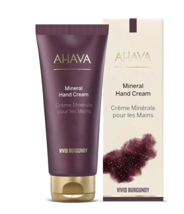 Ahava Vivid Burgundy Mineral Hand Cream Αναπλαστική Κρέμα Χεριών 100ml