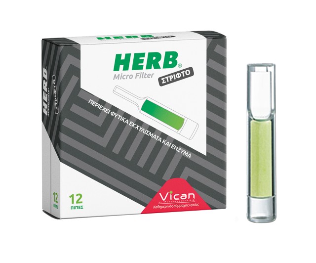 Vican Herb Micro Filter Φίλτρα για Στριφτό Τσιγάρο 12 Τεμάχια