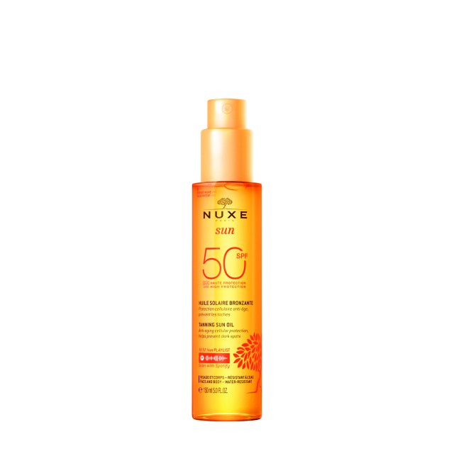 Nuxe Sun Tanning Oil SPF50 Λάδι Μαυρίσματος Προσώπου & Σώματος Κατά των Σκούρων Κηλίδων 150ml