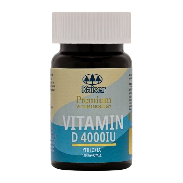 Kaiser Premium Vitaminology Vitamin D 4000IU για Υγιή Οστά 120 Κάψουλες