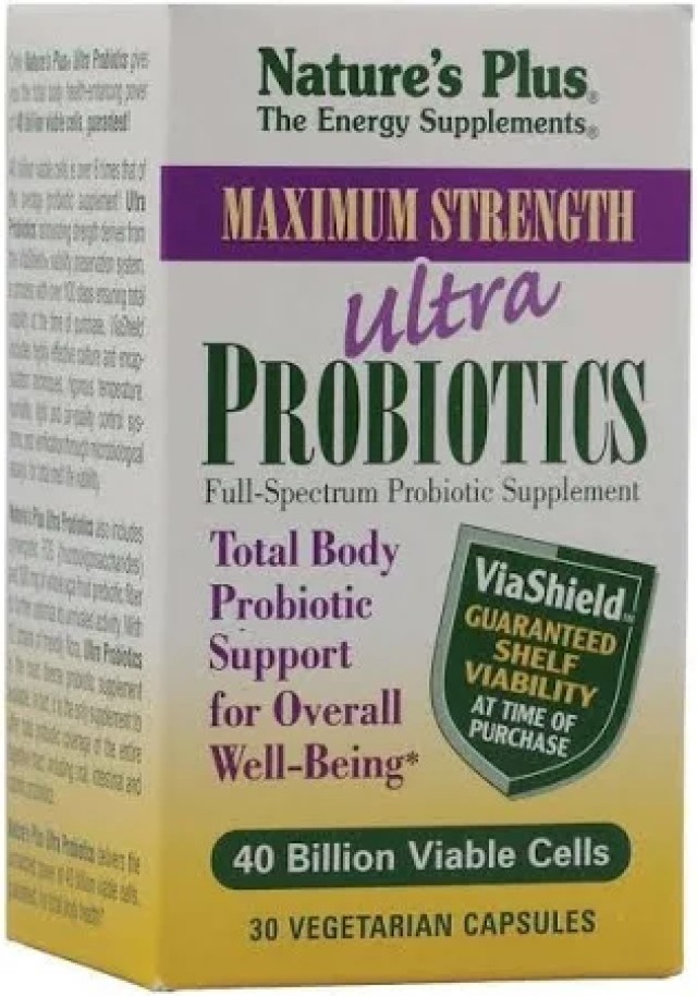 Natures Plus Ultra Probiotics Προβιοτικά 30 Φυτικές Κάψουλες