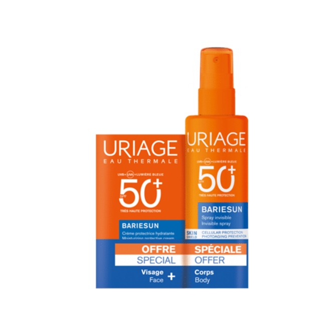 Uriage PROMO Bariesun Spray SPF50+ Αντηλιακό Σώματος 200ml & Creme SPF … Uriage PROMO Bariesun Spray SPF50+ Αντηλιακό Σώματος 200ml & Creme SPF …