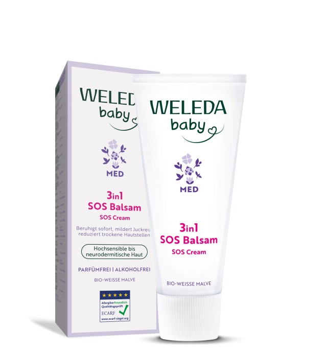 Weleda Baby MED SOS Balsam Μολόχα Καταπραϋντική Κρέμα Σώματος 50ml