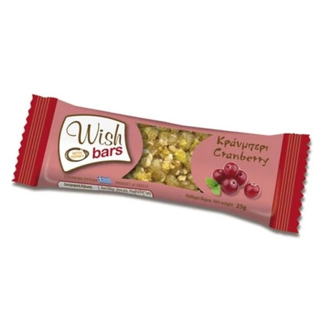 AtCare Wish Bars Μπάρα Cranberry για Ενέργεια 25gr AtCare Wish Bars Μπάρα Cranberry για Ενέργεια 25gr