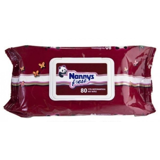 Nannys Fresh Υγρά Μωρομάντηλα με Καπάκι 80 Τεμάχια