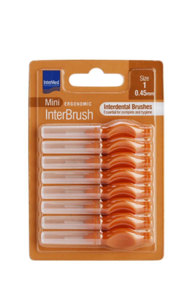 Intermed Ergonomic InterBrush Mini Size:1 Μεσοδόντια Βουρτσάκια με Λαβ …