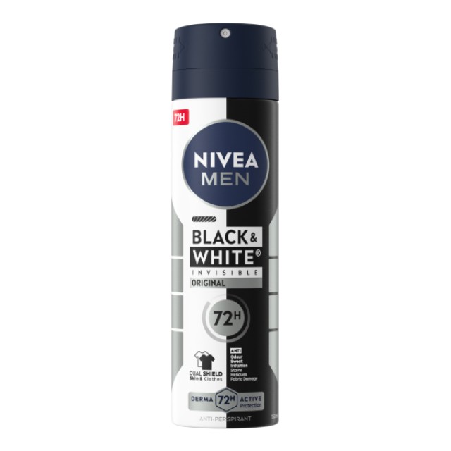Nivea Men Black & White Invisible Ανδρικό Αποσμητικό Spray 48ωρης … Nivea Men Black & White Invisible Ανδρικό Αποσμητικό Spray 48ωρης …