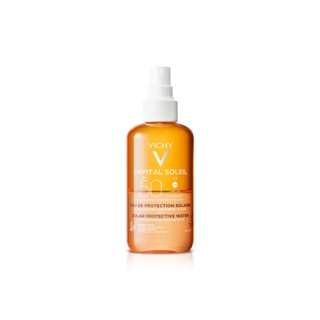 Vichy Capital Soleil SPF50 Αντηλιακό Νερό με β-Καροτένιο για Ομοιόμορφ … Vichy Capital Soleil SPF50 Αντηλιακό Νερό με β-Καροτένιο για Ομοιόμορφ …
