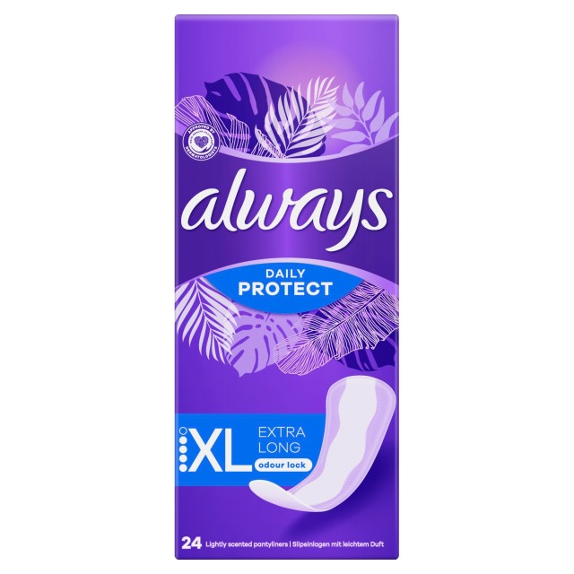 Always Daily Protect XL Σερβιετάκια Επιπλέον Μήκος Κλείδωμα Οσμών 24 … Always Daily Protect XL Σερβιετάκια Επιπλέον Μήκος Κλείδωμα Οσμών 24 …