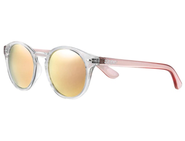 Zippo Γυαλιά Ηλίου Κοκάλινα Χρώμα:Διάφανο με Καθρέφτη και Ροζ Βραχίονες [OB137-06]
