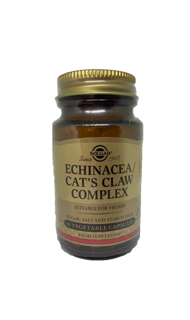 Solgar Echinacea Cat’s Claw Complex  30 Φυτικές Κάψουλες